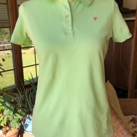 LILLY PULITZER Pique Polo Light Green Short Sleeve XS - Picture 11 of 16